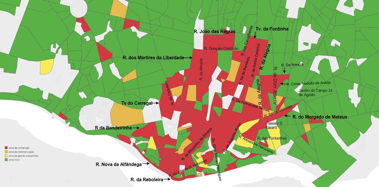 Porto short-term rental containment area