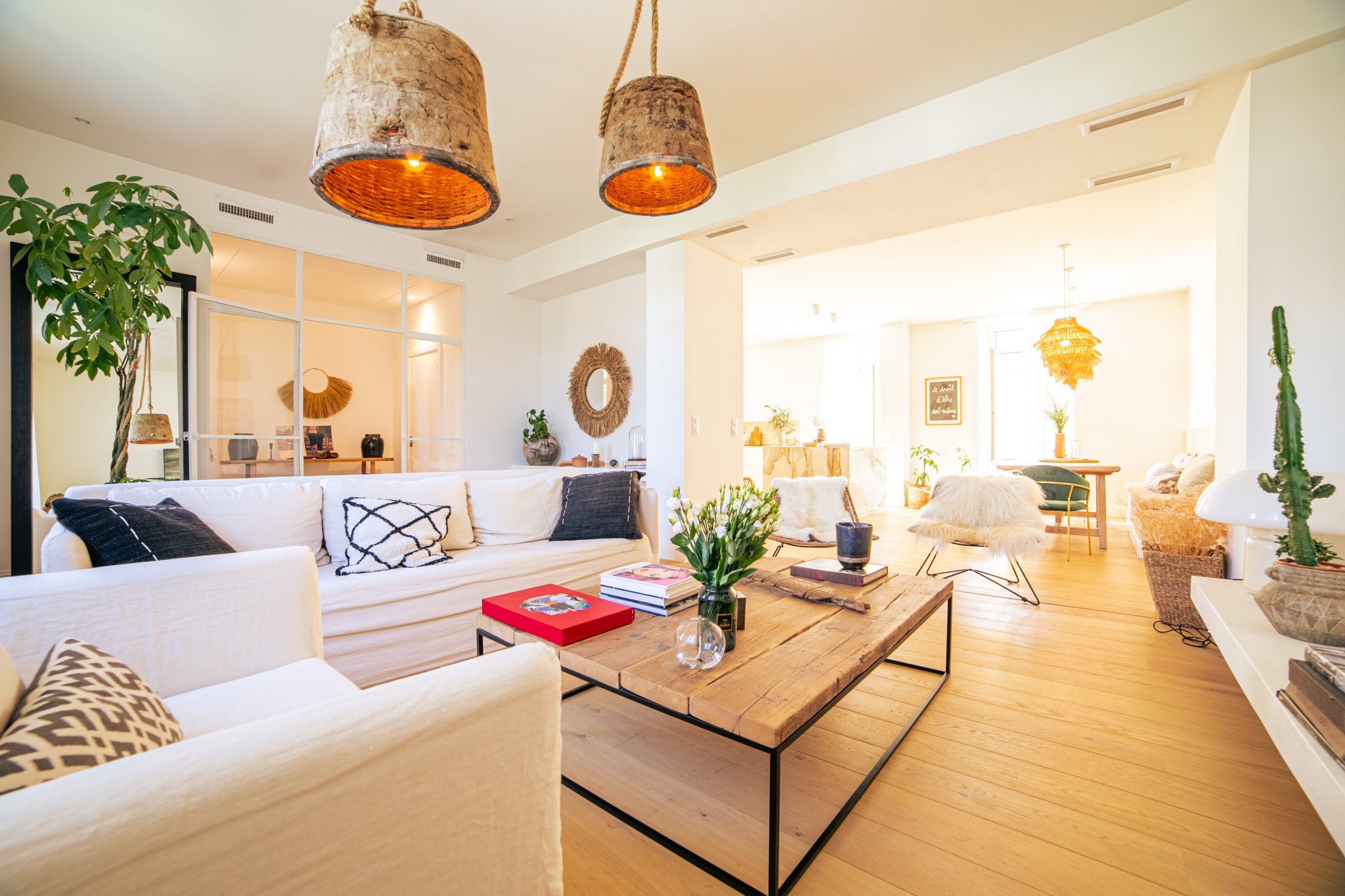 grand sallon déco rustique