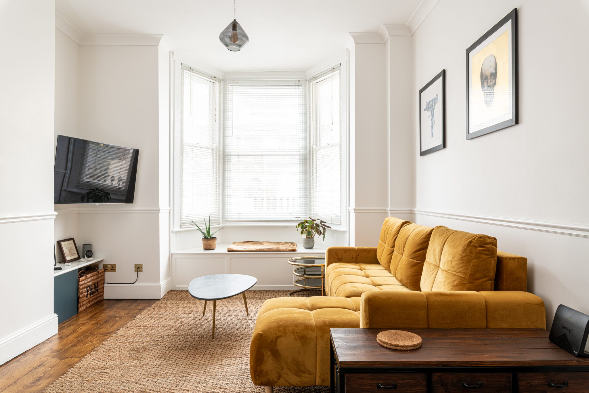 Apartment living room managed by GuestReady