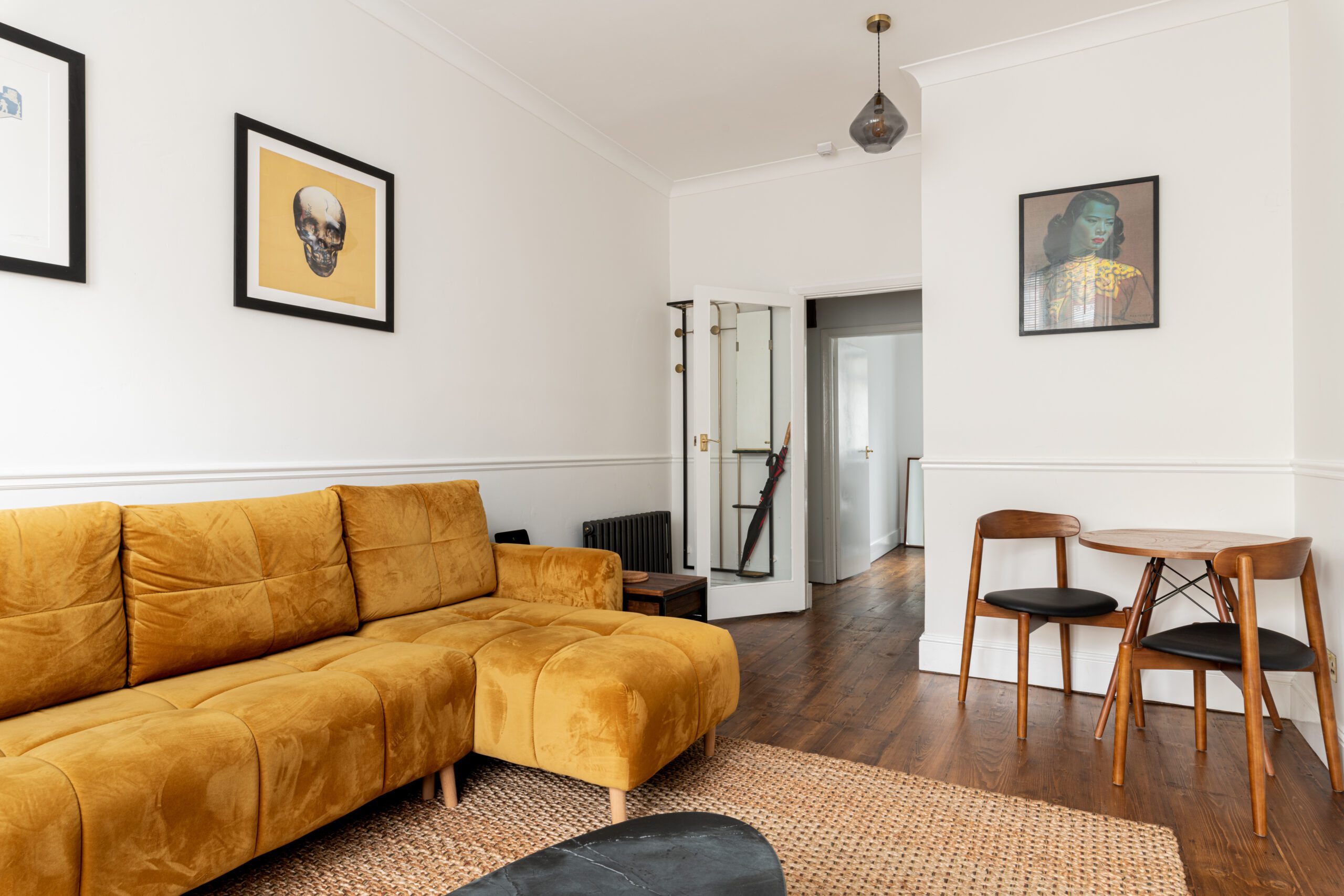 Apartment living room managed by GuestReady