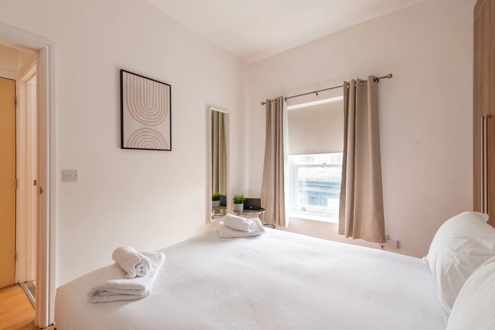 Bedroom prepared to receive guests managed by GuestReady