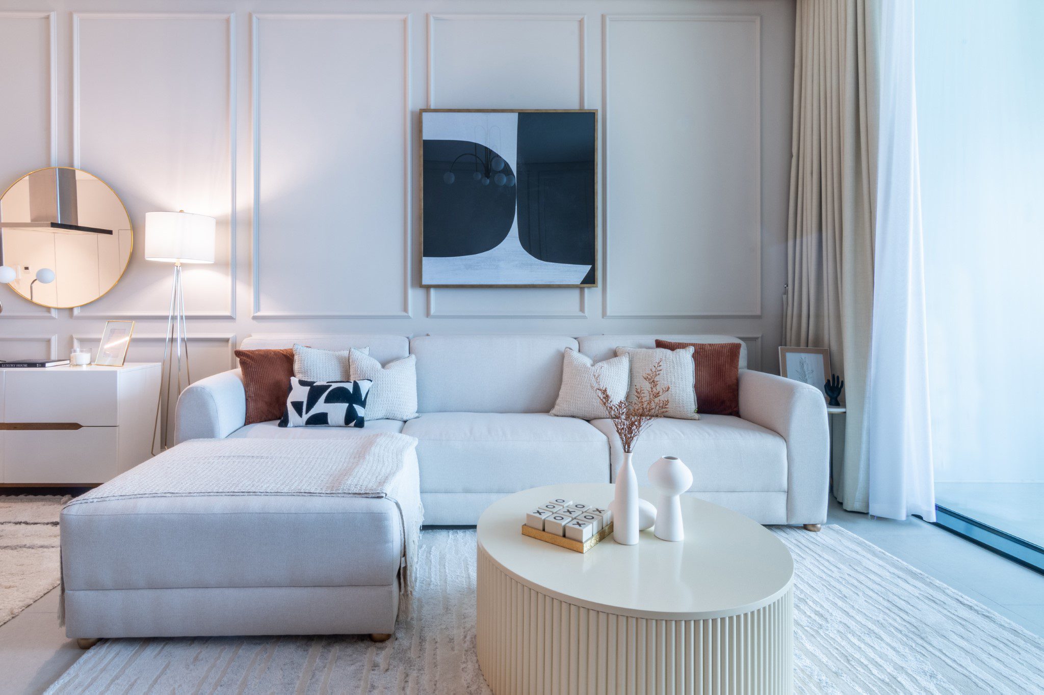 Appartement luxueux Dubaï couleurs neutres
