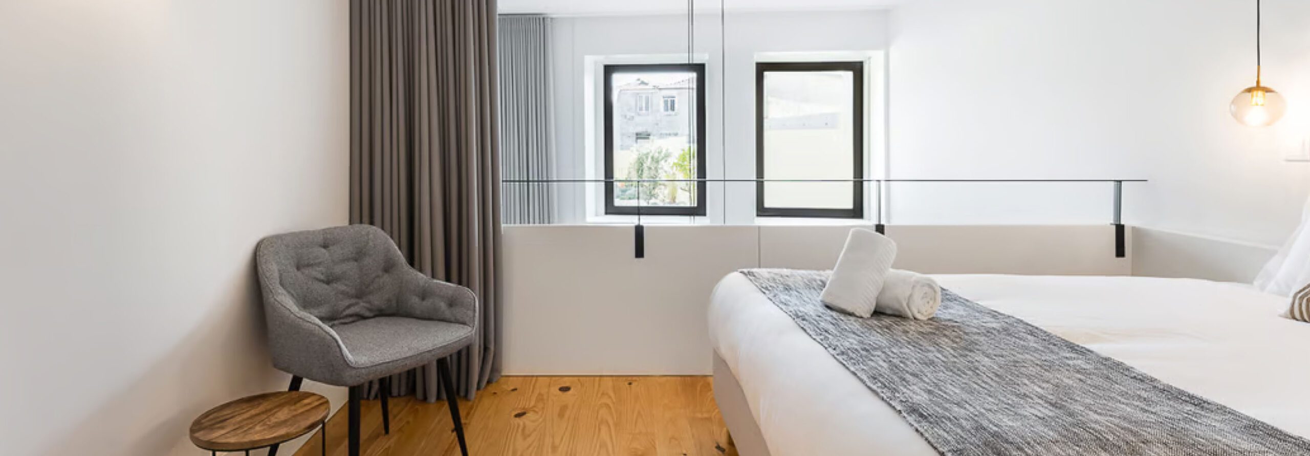 Interior of an historical refurbished apartment managed by GuestReady