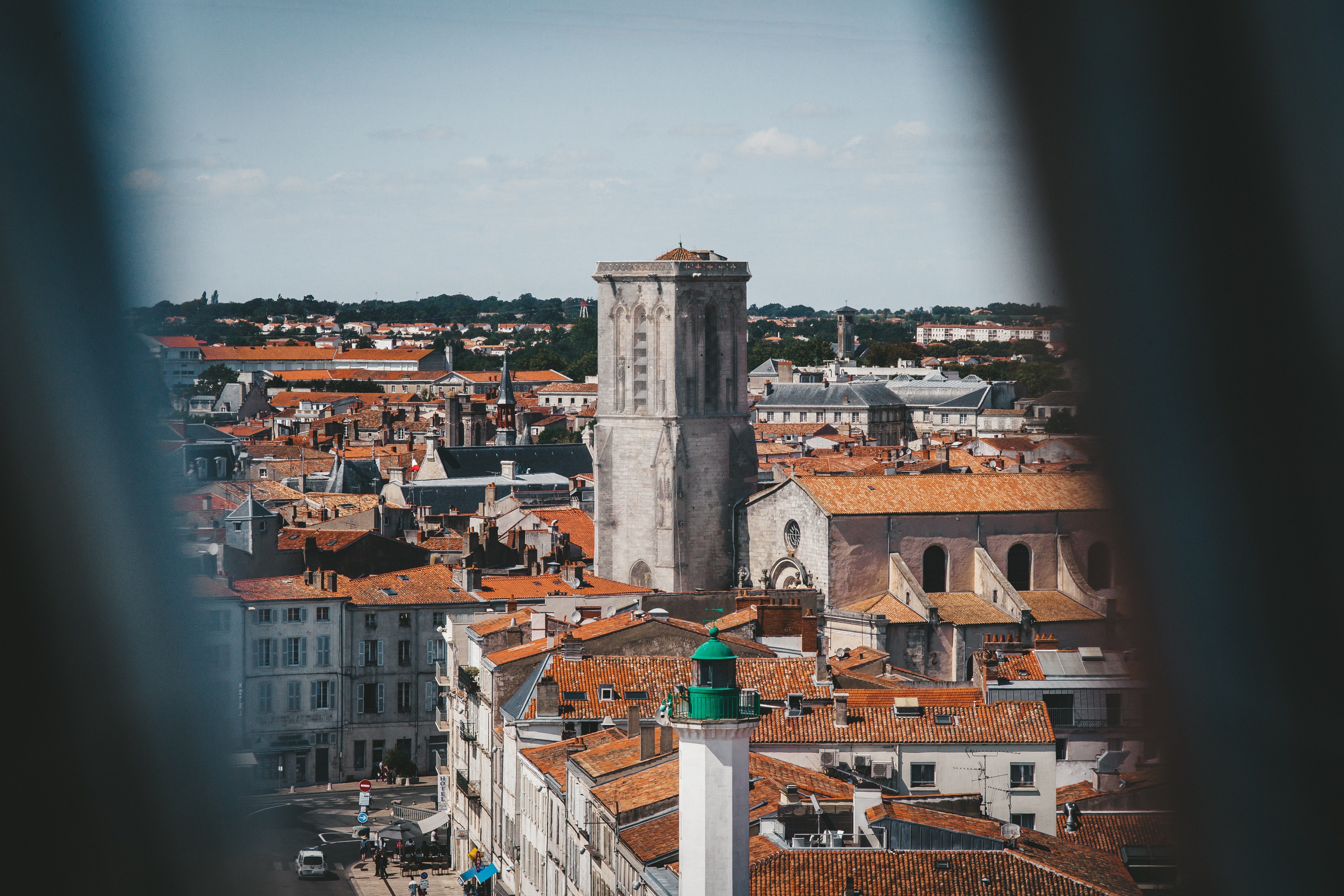 Pris de hauteur, plan de la ville de La Rochelle